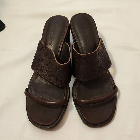 Timberland slip on block heel sandals size 7w - Picture 2 of 7